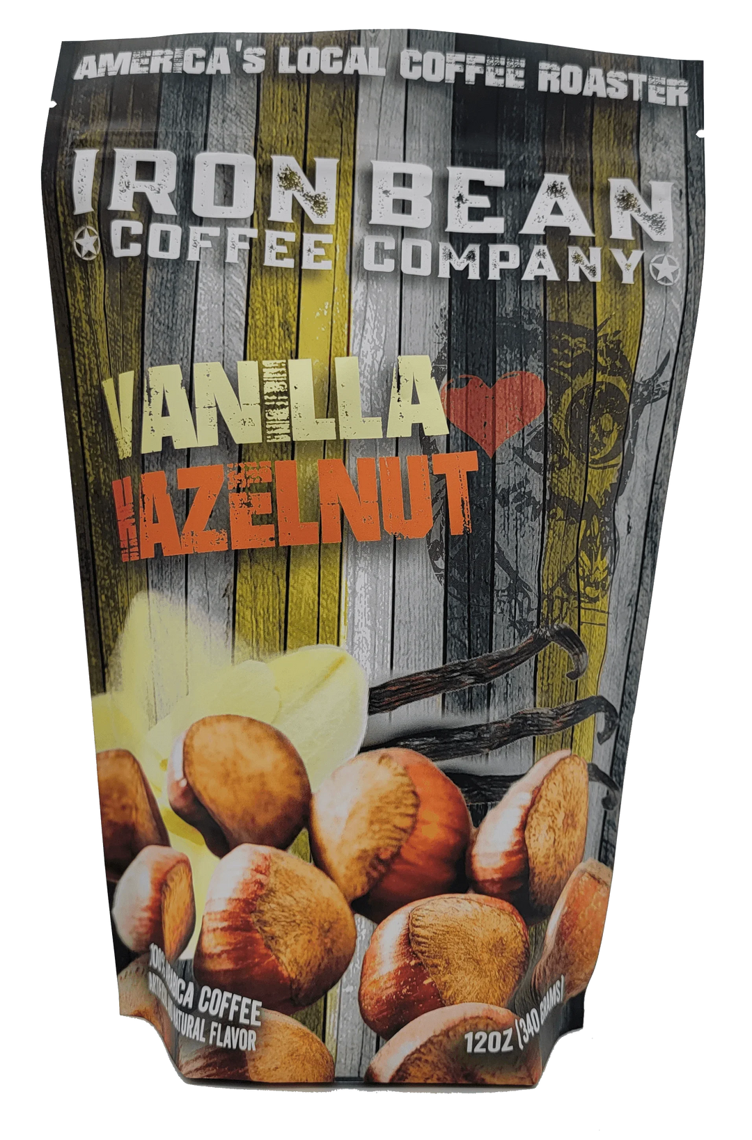 Vanilla Hazelnut 12oz – Iron Bean Coffee Company